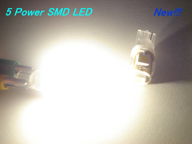 2x T10 W5W 5 Power SMD LED STANDLICHT (Warm Weiß)